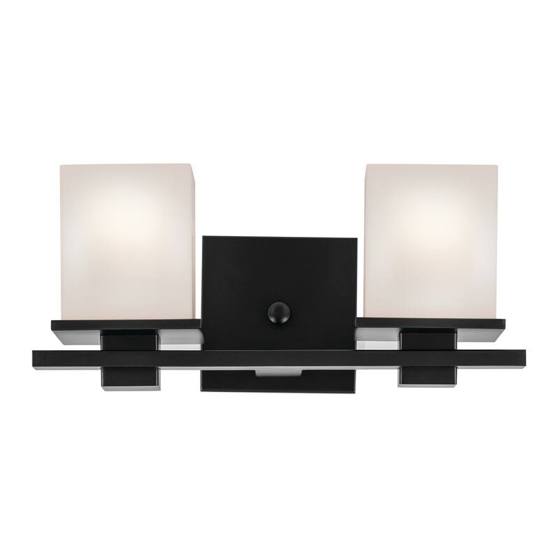 Kichler Lighting Tully 15 in. 2-Light Black Vanity Light - 15 in