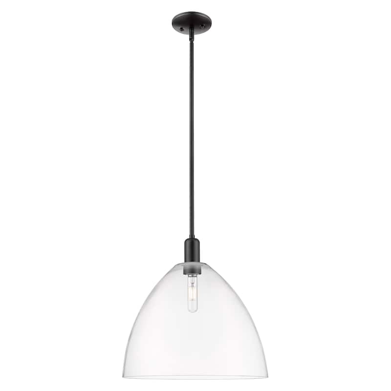 Innovations Lighting Endless Possibilities Arcadia - Bristol - 1 Light 16" Stem Hung Mini Pendant - Clear/Matte Black