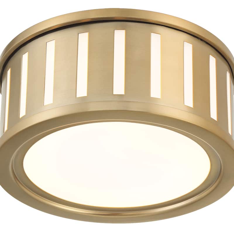 Kendal 2 Light Vibrant Gold Flush Mount