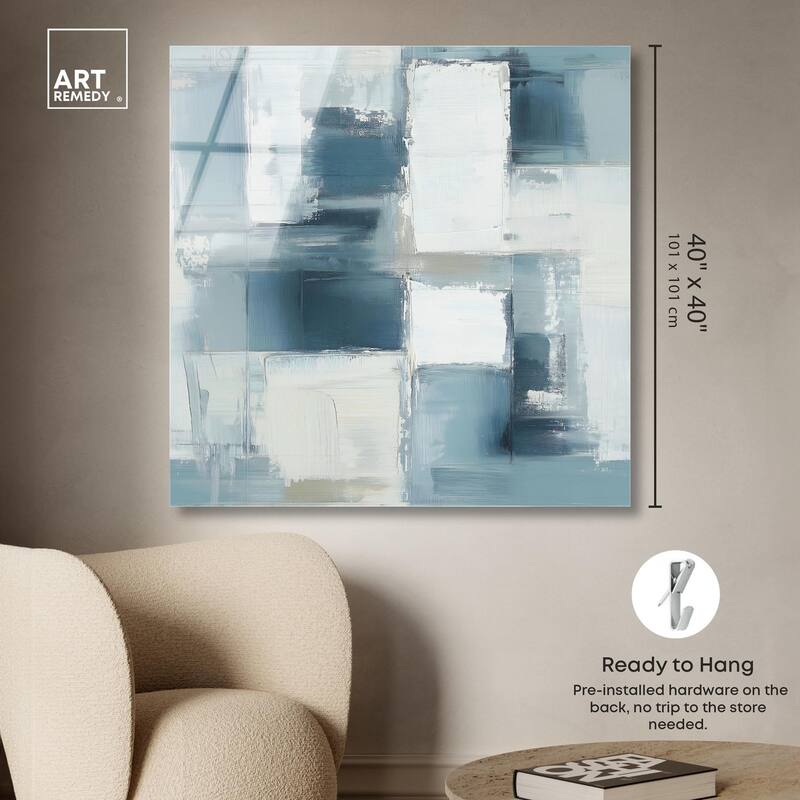 Deconstructed Blue I Acrylic by Art Remedy, Ready to Hang