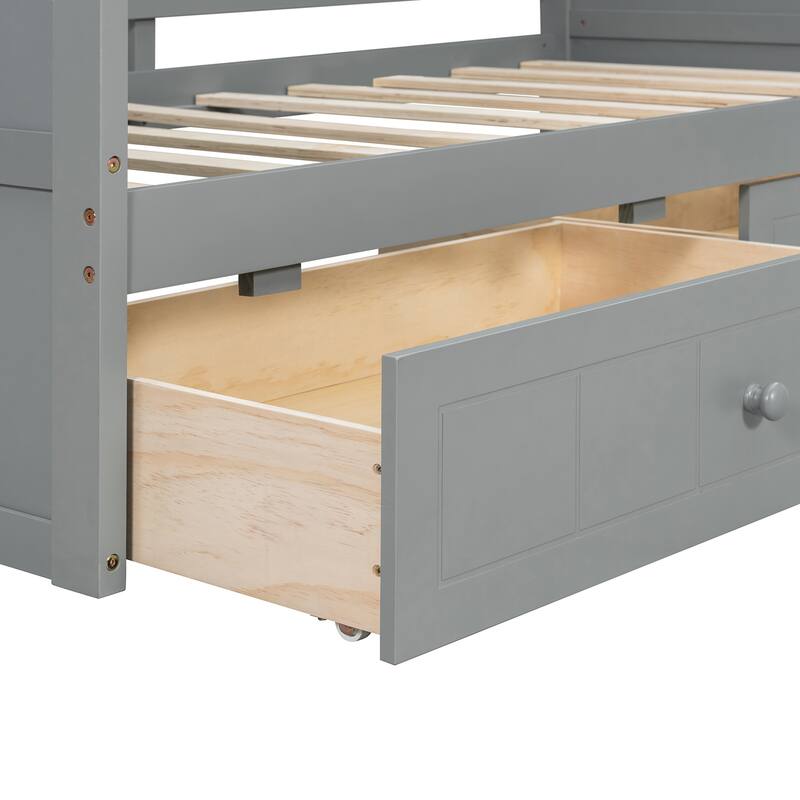 Twin Canopy Daybed with 2 Storage Drawers, Elegant & Functional