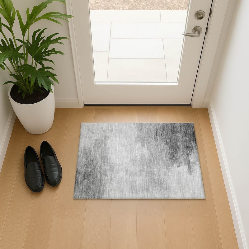 Premium Washable Super Soft Modern Chic Mayfield Rug - Gray - 1'8" x 2'6"