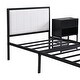 preview thumbnail 6 of 37, Metal Platform Bed Frame with Storage Cabinet and Cushioned Footrest