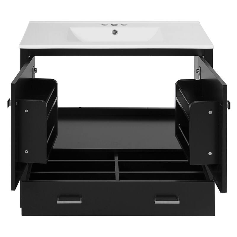 36" Modern Bathroom Vanity with Ceramic Sink