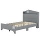 preview thumbnail 4 of 9, Wooden Twin Size House Bed with Storage Headboard and Shelf, Kids Bed