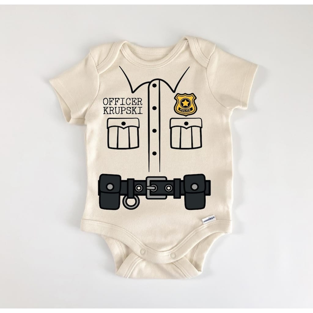 Police Officer Cop Blue Line - Baby Boy Girl Clothes Infant Bodysuit Funny Cute Newborn