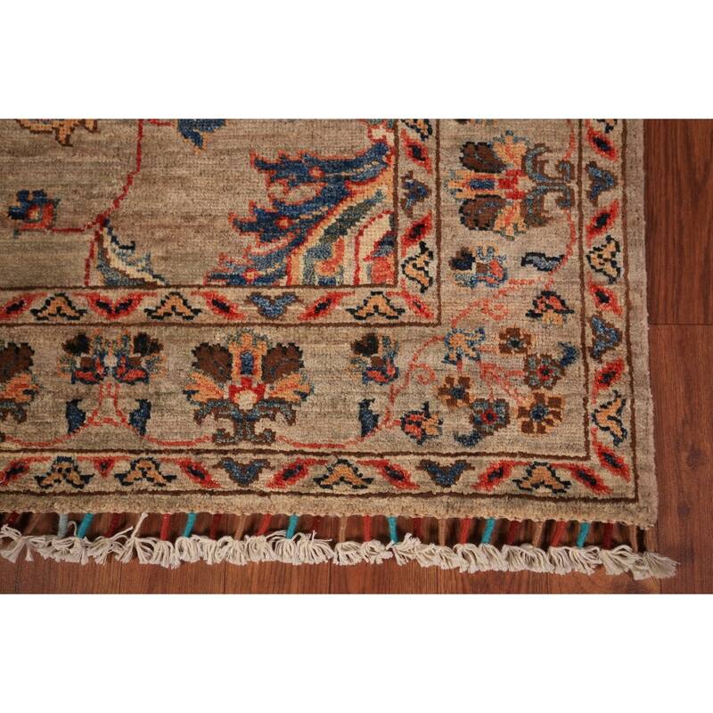 Vegetable Dye Ziegler Oriental Runner Rug Hand-Knotted Wool Carpet - 2'9" x 9'9"