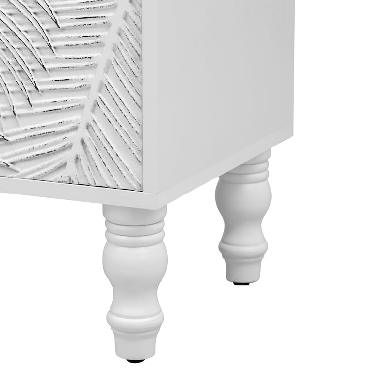Modern TV Stand with 2 Storage Compartments, Fits TVs up to 43 Inches - 47.2" D x 13.9" W x 31.1" H