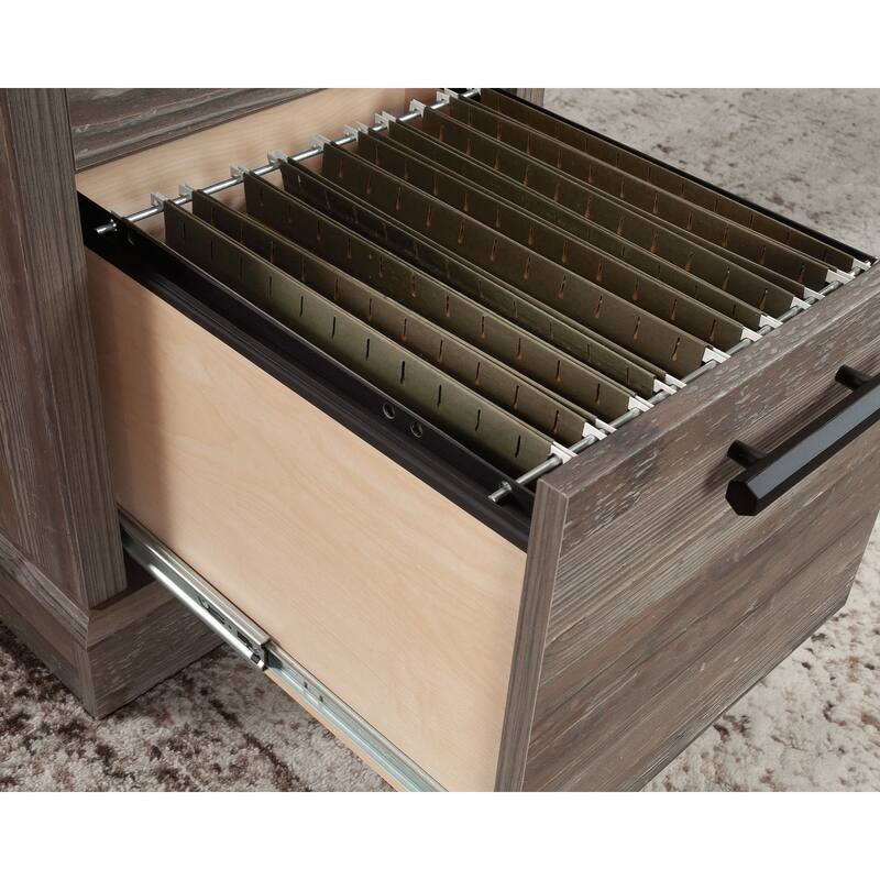 Aspen Post L-Desk 66 X 66 - Pebble Pine