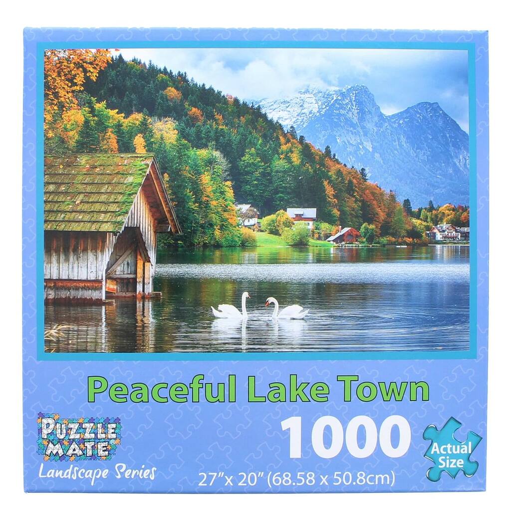 Peaceful Lake Town 1000 Piece Jigsaw Puzzle