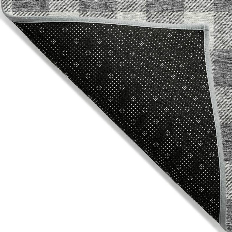 HomeRoots Plaid Transitional Rectangle Outdoor Rug