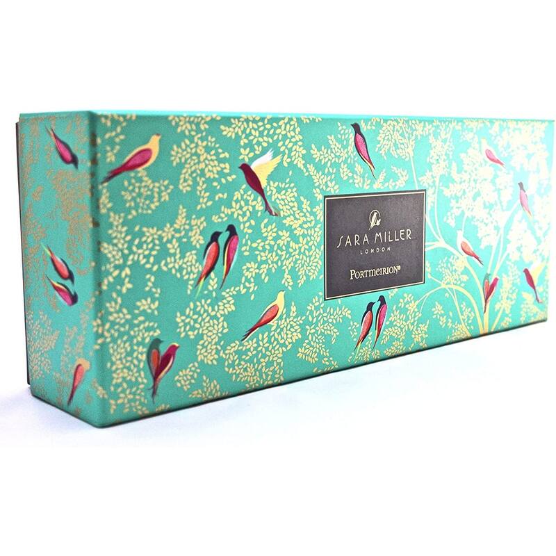 Portmeirion Sara Miller London Chelsea Set of 4 Espresso Cups and Saucers - 4 oz