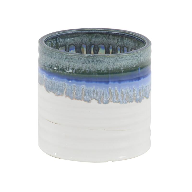 Porcelain Coastal Planter (Set of 3) - S/3 9", 7", 6"H