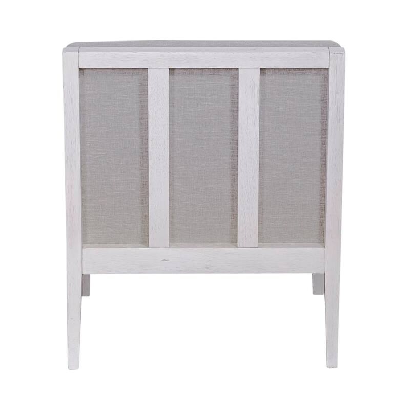 Allyson Park Wirebrushed Grey and White Upholstered Accent Chair