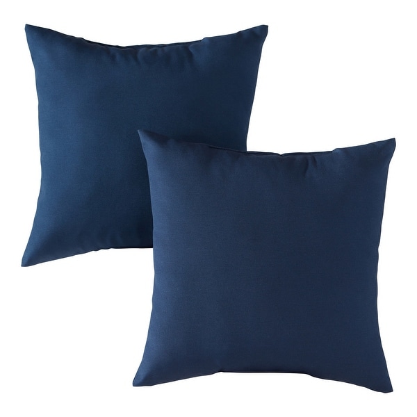 Greendale Home Fashions Outdoor Indigo Square Throw Pillow 20x20