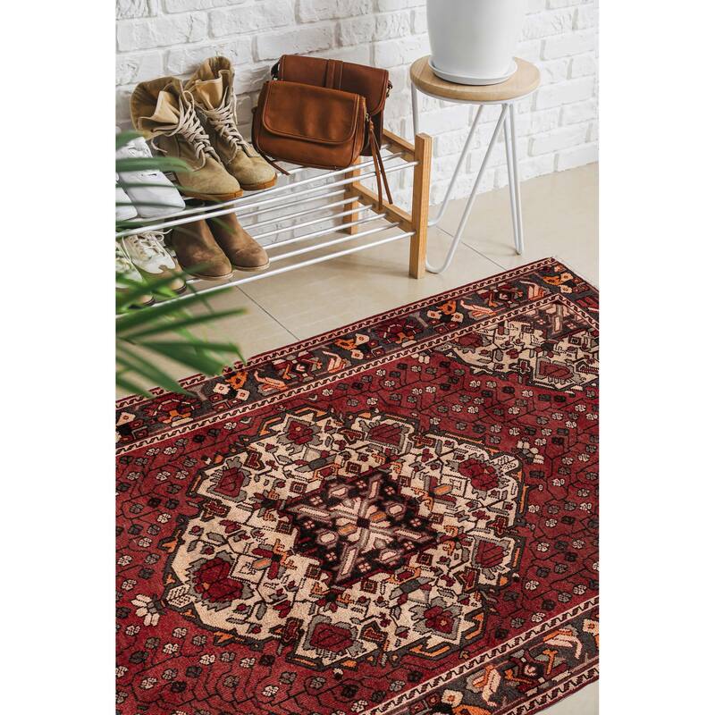 ECARPETGALLERY Hand-knotted Konya Anatolian Red Wool Rug - 4'6 x 6'9