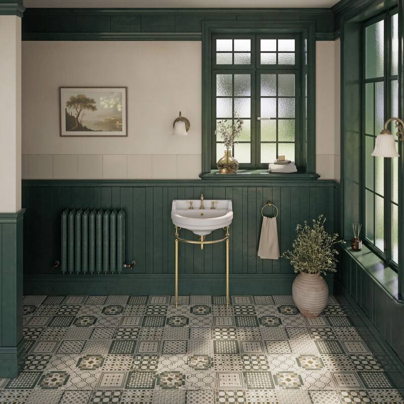 Whitehaus Console Sink With Semi-Circular Bowl, Metal Leg Supports and Front Towel Bar.