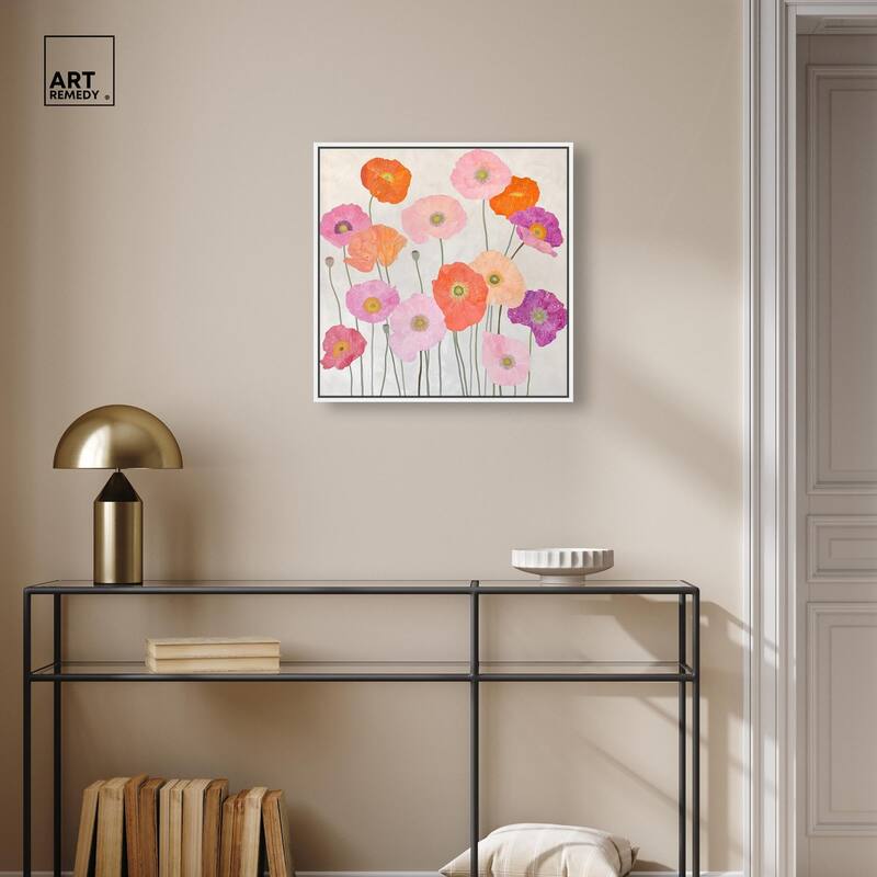 Sunset Poppy Chorus I Canvas by Art Remedy