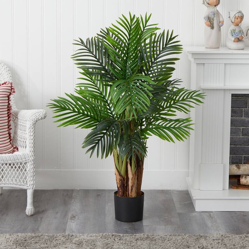 Modern Artificial Palm Tree - 48" Indoor Greenery Decor, Minimalist Design, Lush Fronds, Home Office Accent