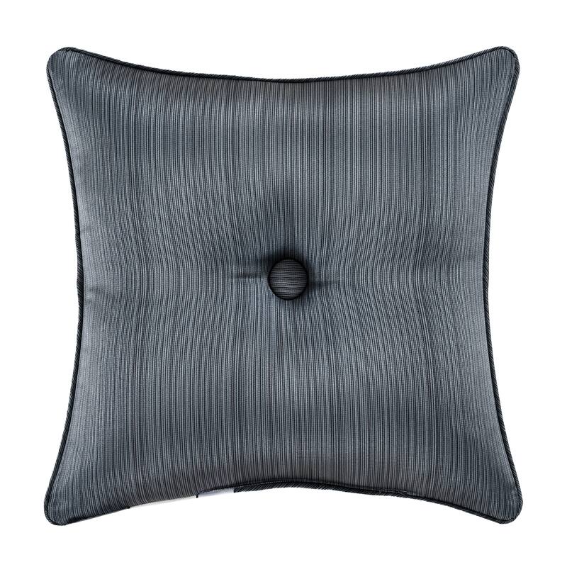 Five Queens Court Leah 18" Square Embellished Decorative Throw Pillow
