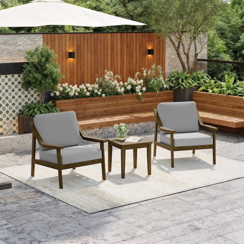 Outdoor Patio Wood Bistro Set/Loveseat Set