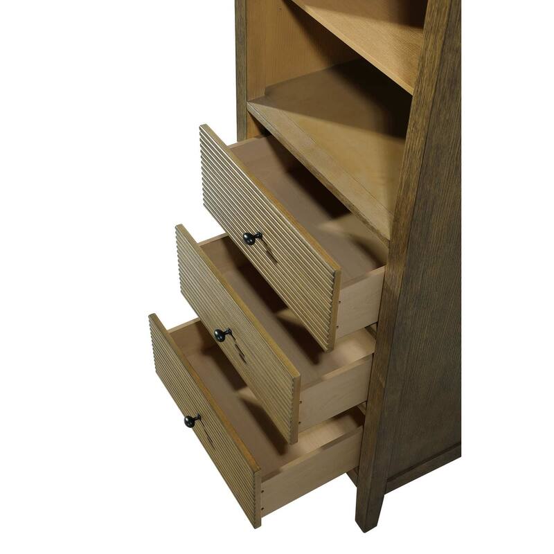 Kensington 16-28 Inch Open Shelving Bath Storage Cabinet