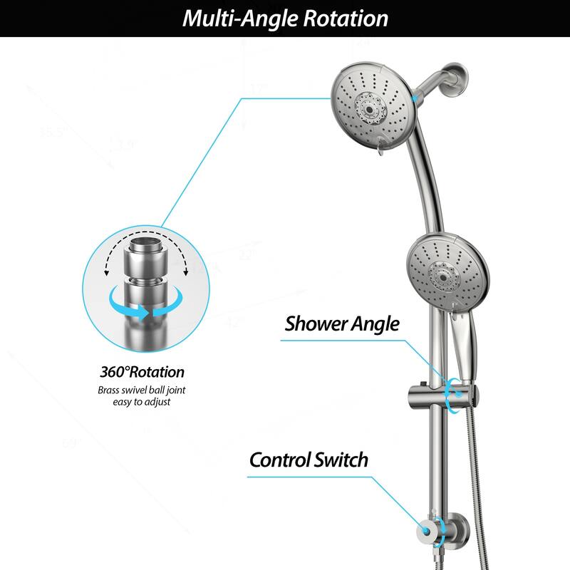 Multi Function Dual Shower Head