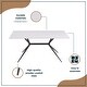 preview thumbnail 106 of 131, Elega Modern Sintered Stone Dining Table Modern Trestle Base Powder-Coated Steel Frame Kitchen Table - 47"-71"