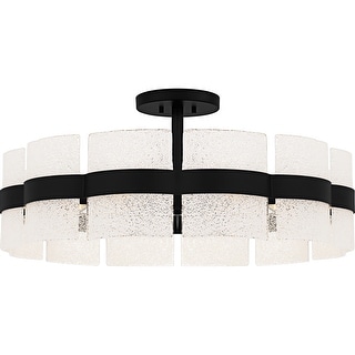 Sweeney 6-Light Matte Black Semi-Flush Mount
