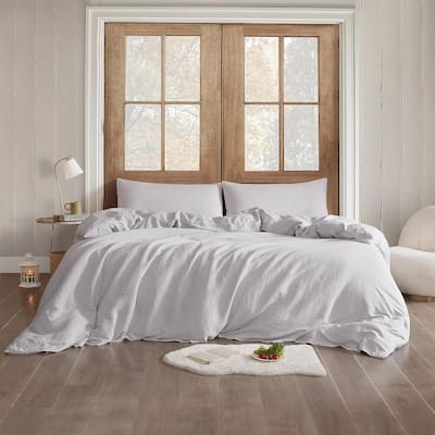 Dark Sky Reserve® - Bamboo Linen Oversized Duvet Cover - Portugal Made - Glacier Gray