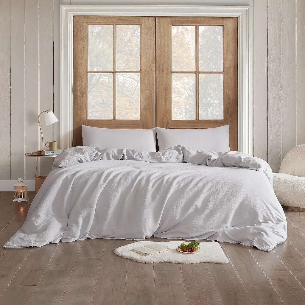 Dark Sky Reserve® - Bamboo Linen Oversized Duvet Cover - Portugal Made - Glacier Gray
