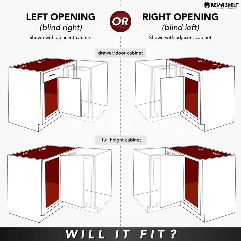 Rev-A-Shelf 487CC-12-R Craftsman 32-1/16" Wide Designer Right Blind