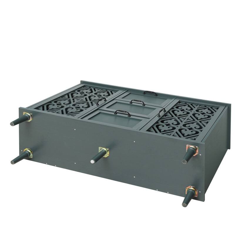 American Style Wood Sideboard Buffet Cabinet with 3 Storage Drawers and 2 Doors