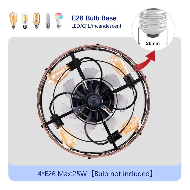 Smart 19" Ceiling Fan with Remote
