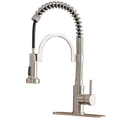 Mordern Single-Handle Pull Down Sprayer Kitchen Faucet with Deck Plate