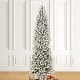 preview thumbnail 42 of 131, Glitzhome 6FT/7.5FT/9FT/11FT Snow Flocked Pre-lit Artificial Fir Christmas Trees