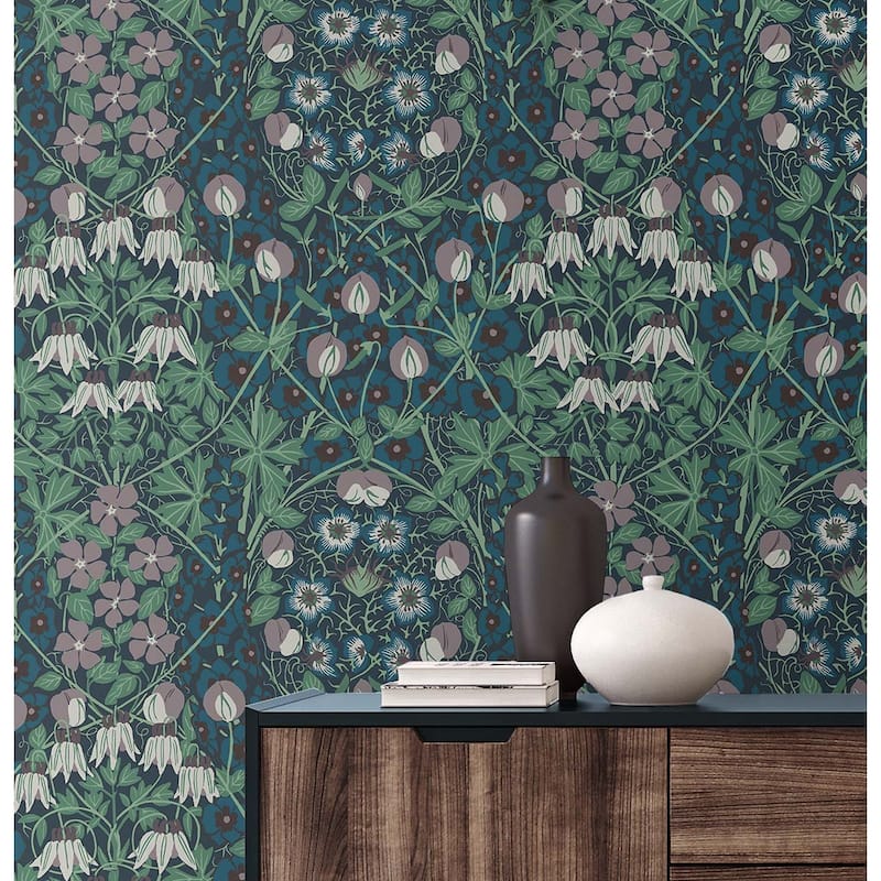 NextWall Tulip Garden Peel and Stick Wallpaper