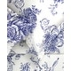 preview thumbnail 8 of 6, Printed Design Cotton Collection 400 Thread Count Navy Toile Duvet Set
