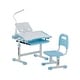 preview thumbnail 1 of 23, Kids Chair and Desk Set Table with Adjustable Height and Steel Frame Suitable for Any Room - 27.56 x 20.08 x (20.87 - 27.95) in Blue