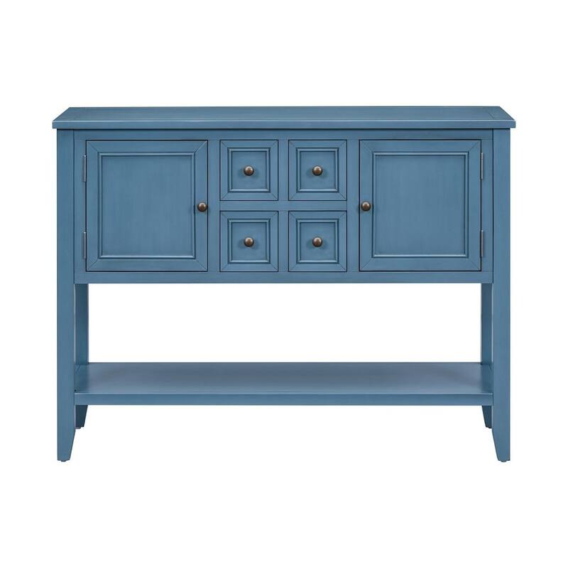 Elegant Storage Dresser with 4 Small Drawers and Bottom Shelf for Bedroom
