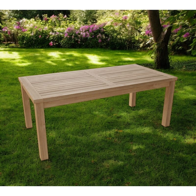 HomeRoots 47" Natural Solid Wood Outdoor Coffee Table - Natural