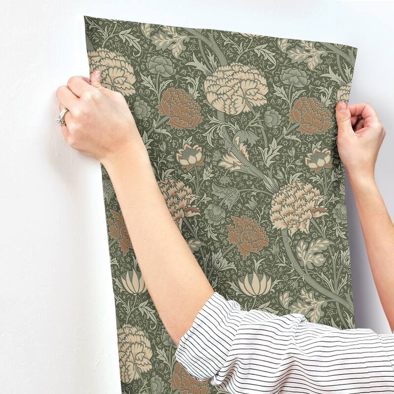 A-Street Prints African Marigold White Floral Wallpaper