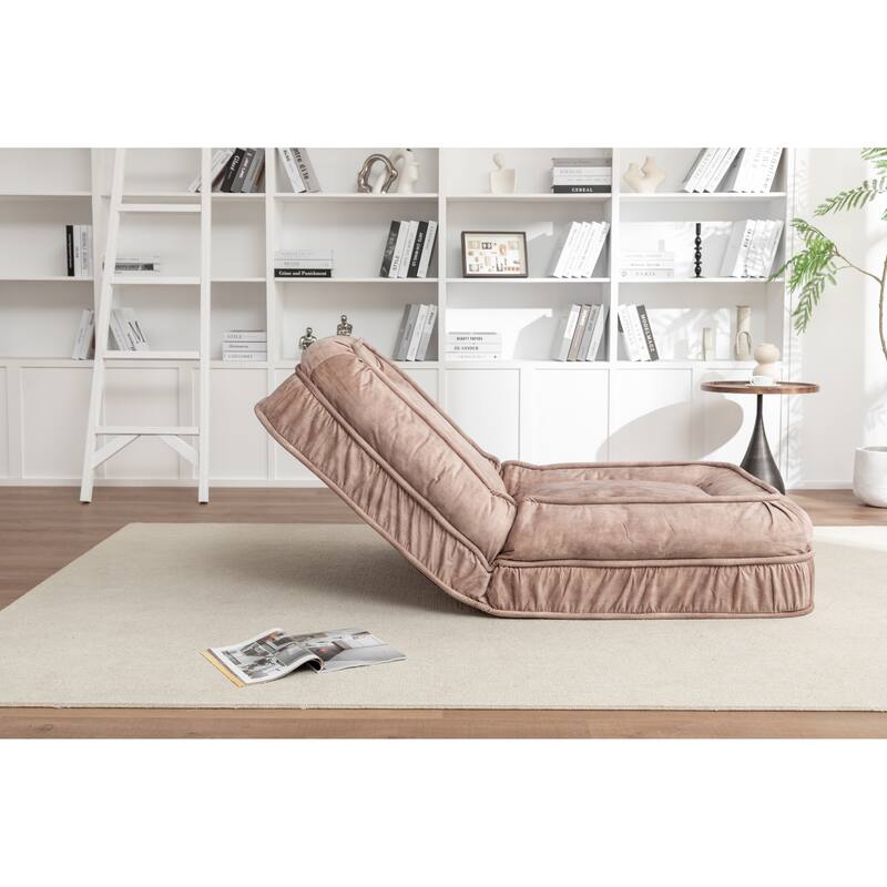 Upholstered Human & Pet Bed with 5 Adjustable Positions, Massage Pillow & 2 Soft Pillows, Brown