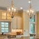 preview thumbnail 6 of 12, Modern Gold 3-Light Candle Chandelier Foyer Pendant Lights for Kitchen Island