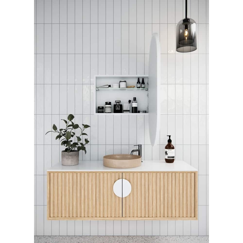 Glass Warehouse SC1-PL-22X38 Nia 22" x 38" Framed Single Door Medicine