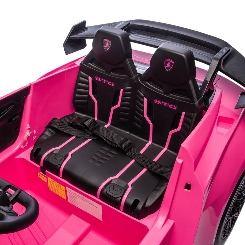Lamborghini Huracan STO 24V Kids Ride-On Drift Car with LED Lights, 360° Spins, Music, and Remote Control