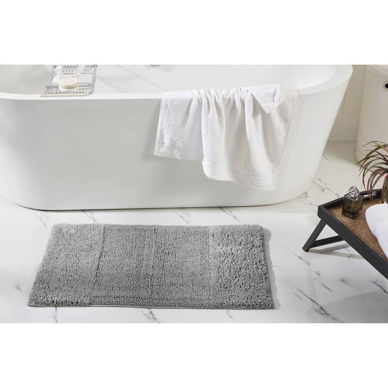 Better Trends Bath Rug 100% Cotton Water Absorbent Tufted Bathroom Rug Set for Shower, Sink Mats Machine Wash Granada Collection