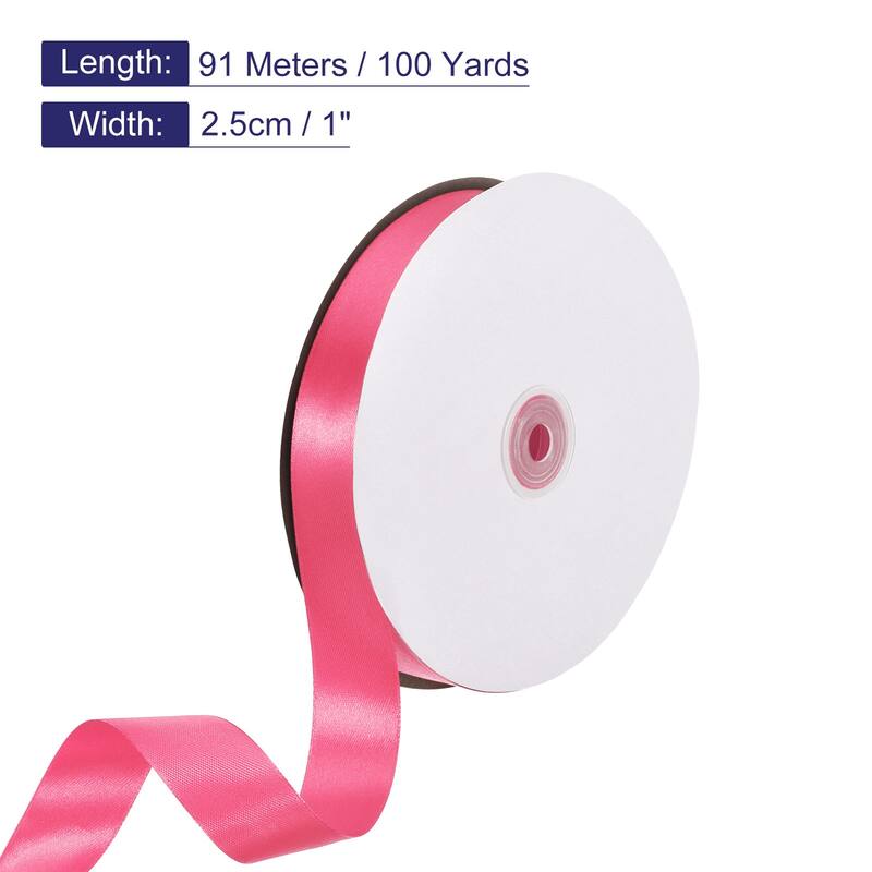 Satin Ribbon, 100 Yards Single Face Polyester Satin Ribbon