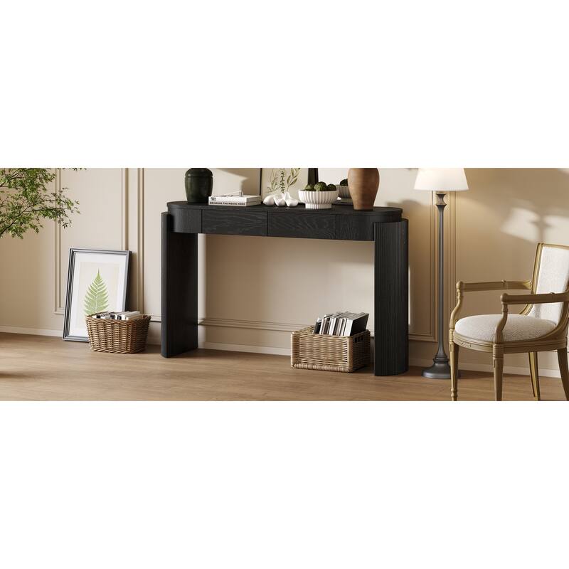 Console Table with Fluted Design