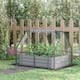Outsunny Raised Steel Garden Bed with Greenhouse Cover - 50" L x 37.5" W x 36.25" H